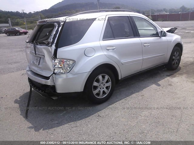 4JGBB22E37A209904 - 2007 MERCEDES-BENZ ML 320 CDI SILVER photo 4