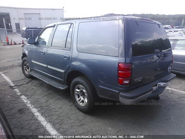 1FMRU15WX1LB06286 - 2001 FORD EXPEDITION XLT BLUE photo 3