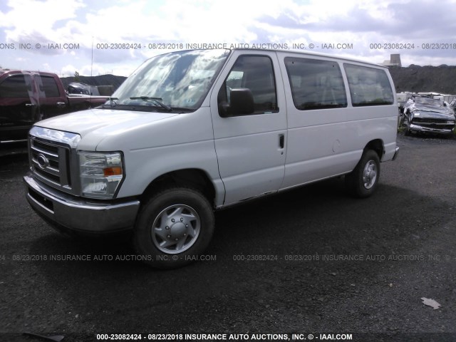 1FBNE3BL1CDA78336 - 2012 FORD ECONOLINE E350 SUPER DUTY WAGON WHITE photo 2