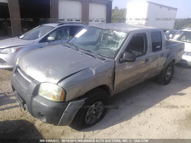 1N6ED27YX3C432970 - 2003 NISSAN FRONTIER CREW CAB XE/CREW CAB SE SILVER photo 2