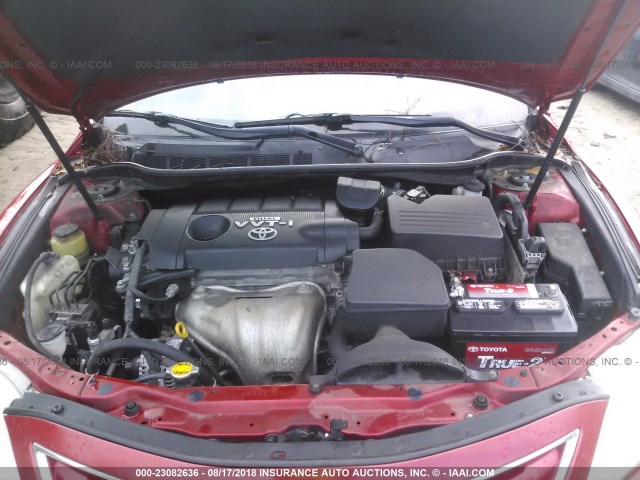 4T1BF3EK5AU048523 - 2010 TOYOTA CAMRY SE/LE/XLE RED photo 10