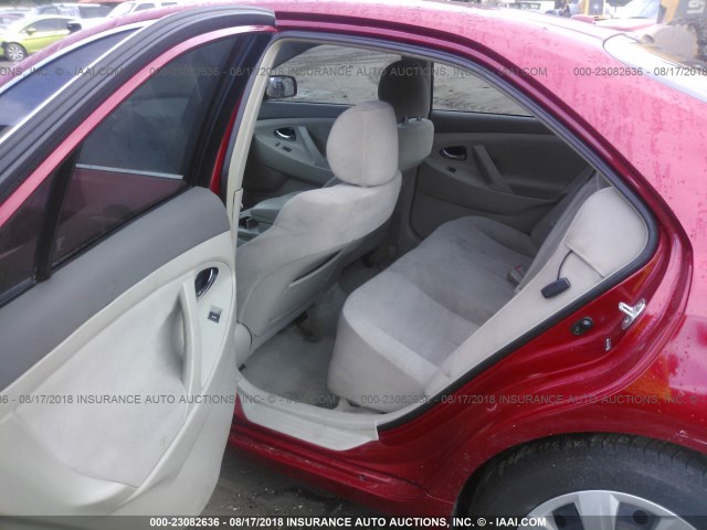 4T1BF3EK5AU048523 - 2010 TOYOTA CAMRY SE/LE/XLE RED photo 8