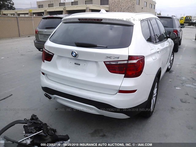 5UXWX7C53G0S16309 - 2016 BMW X3 XDRIVE35I WHITE photo 4