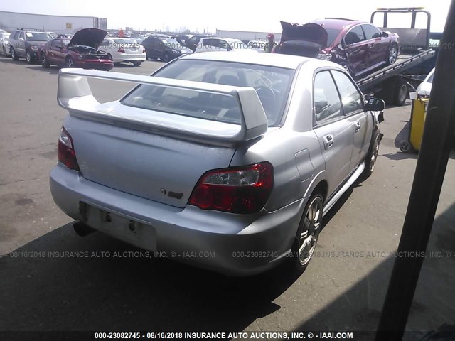 JF1GD70665L508212 - 2005 SUBARU IMPREZA WRX STI SILVER photo 4