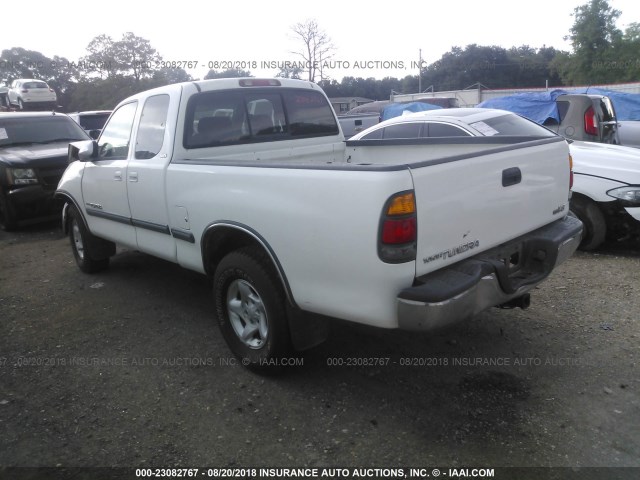 5TBRT34101S157263 - 2001 TOYOTA TUNDRA ACCESS CAB/ACCESS CAB SR5 WHITE photo 3