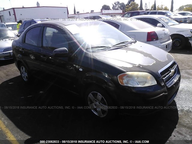 KL1TD56657B042096 - 2007 CHEVROLET AVEO LS BLACK photo 1