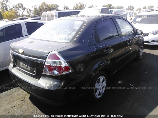 KL1TD56657B042096 - 2007 CHEVROLET AVEO LS BLACK photo 4