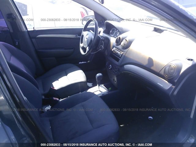 KL1TD56657B042096 - 2007 CHEVROLET AVEO LS BLACK photo 5