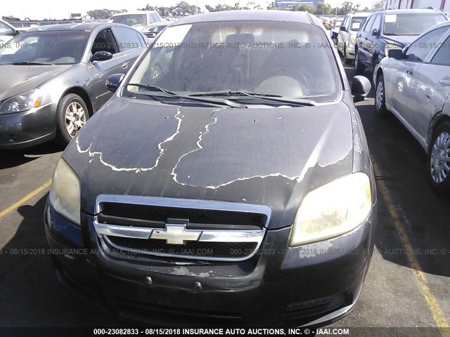 KL1TD56657B042096 - 2007 CHEVROLET AVEO LS BLACK photo 6