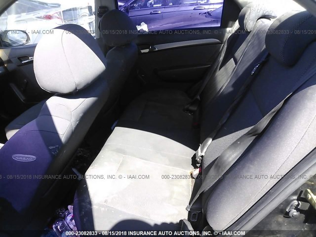 KL1TD56657B042096 - 2007 CHEVROLET AVEO LS BLACK photo 8