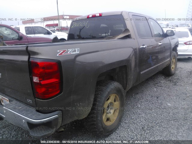 3GCUKSEC1EG290164 - 2014 CHEVROLET SILVERADO K1500 LTZ GRAY photo 4