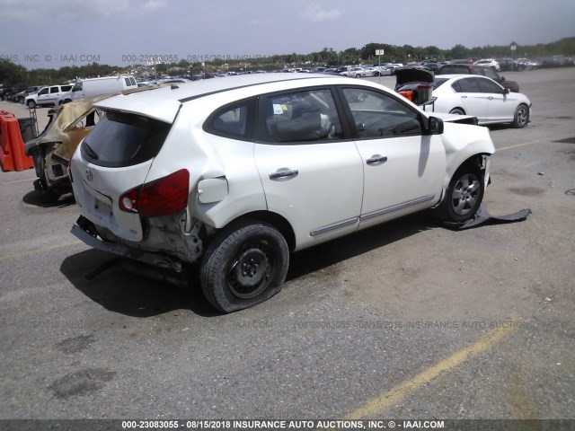 JN8AS5MV3BW309564 - 2011 NISSAN ROGUE S/SV/KROM WHITE photo 4