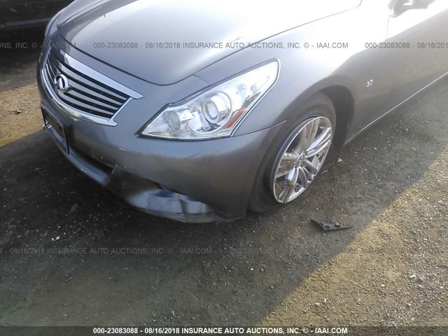 JN1CV6AP3FM501501 - 2015 INFINITI Q40 GRAY photo 6