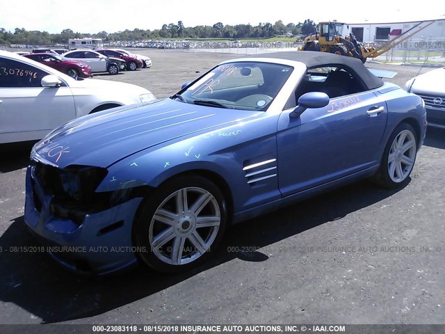 1C3AN65L15X060612 - 2005 CHRYSLER CROSSFIRE LIMITED BLUE photo 2