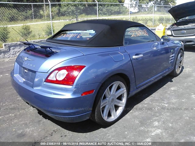 1C3AN65L15X060612 - 2005 CHRYSLER CROSSFIRE LIMITED BLUE photo 4