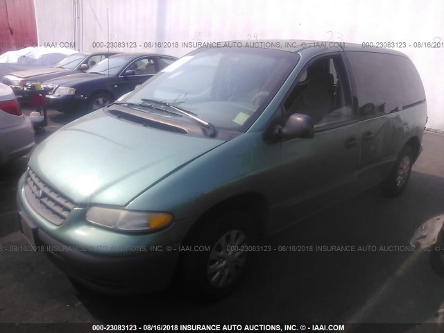 2P4FP2534XR104717 - 1999 PLYMOUTH VOYAGER GREEN photo 2