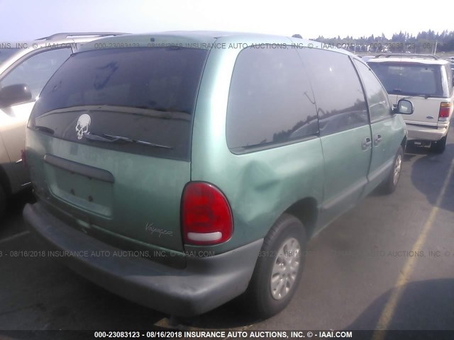 2P4FP2534XR104717 - 1999 PLYMOUTH VOYAGER GREEN photo 4