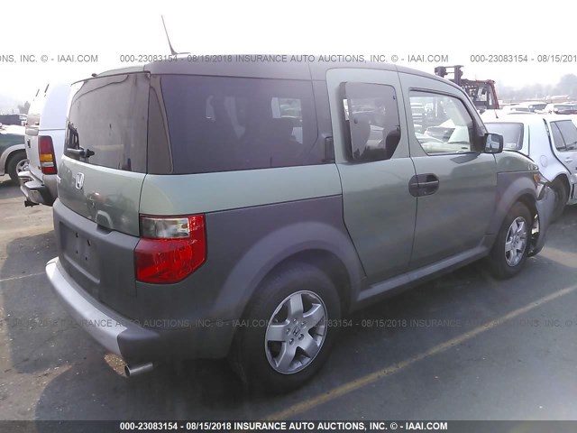 5J6YH18655L014499 - 2005 HONDA ELEMENT EX GREEN photo 4