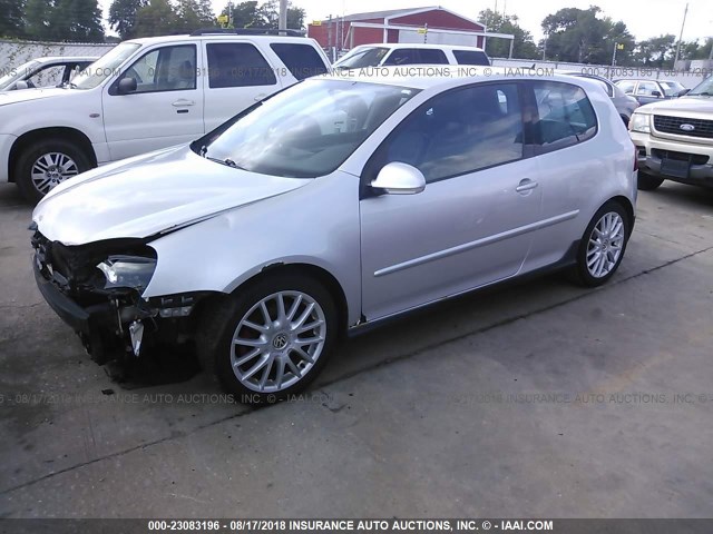 WVWFV71KX6W109916 - 2006 VOLKSWAGEN NEW GTI SILVER photo 2