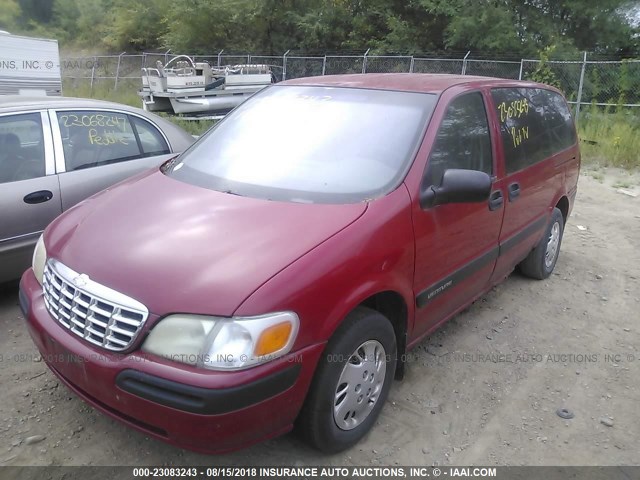 1GNDX03E7XD163503 - 1999 CHEVROLET VENTURE RED photo 2