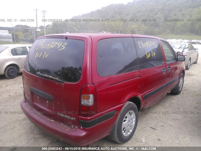 1GNDX03E7XD163503 - 1999 CHEVROLET VENTURE RED photo 4