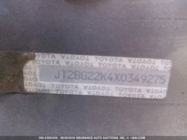 JT2BG22K4X0349275 - 1999 TOYOTA CAMRY LE/XLE 金色 照片 9