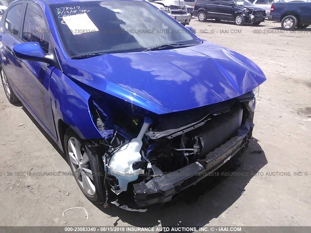 KMHCU4AEXDU570567 - 2013 HYUNDAI ACCENT GLS/SE BLUE photo 6