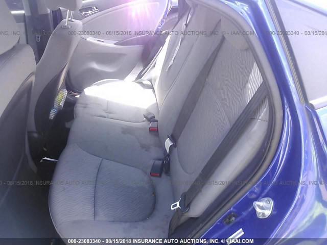 KMHCU4AEXDU570567 - 2013 HYUNDAI ACCENT GLS/SE BLUE photo 8