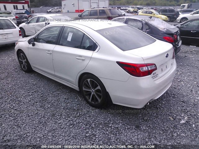 4S3BNEN67F3060899 - 2015 SUBARU LEGACY 3.6R LIMITED WHITE photo 3