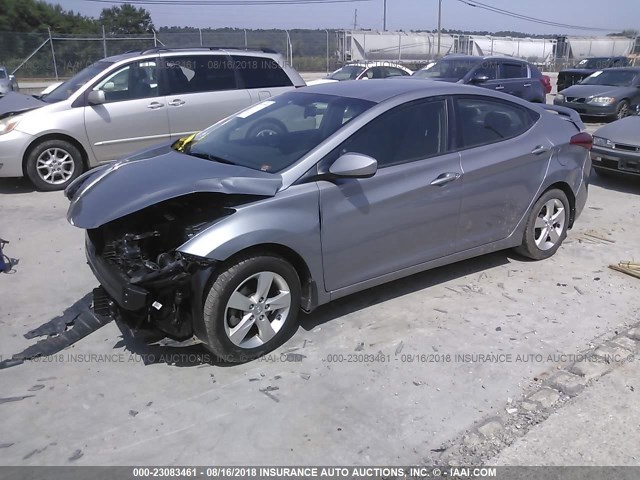 KMHDH4AE9DU920408 - 2013 HYUNDAI ELANTRA GLS/LIMITED SILVER photo 2