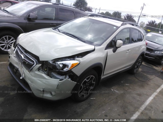 JF2GPAKCXD2898268 - 2013 SUBARU XV CROSSTREK 2.0 LIMITED CREAM photo 2