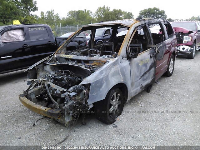 2A8HR54P88R687414 - 2008 CHRYSLER TOWN & COUNTRY TOURING RED photo 2