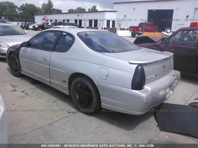 2G1WX15K519240344 - 2001 CHEVROLET MONTE CARLO SS 银色 照片 3