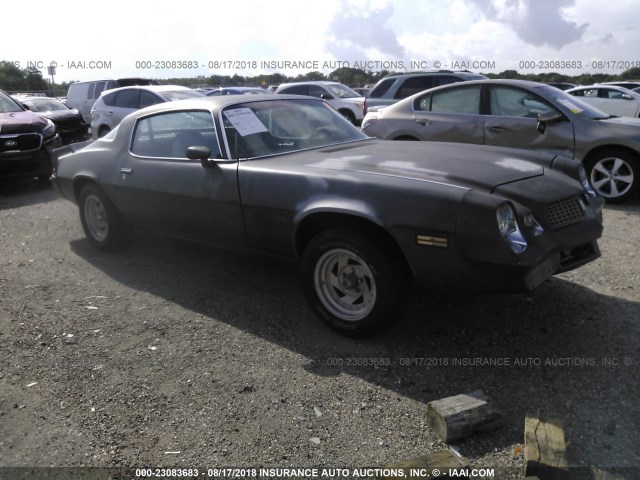 1G1AS87H0BL106810 - 1981 CHEVROLET CAMARO BERLINETTA GRAY photo 1