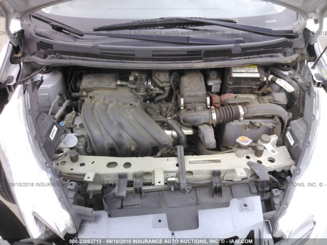 3N1CE2CP4FL389582 - 2015 NISSAN VERSA NOTE S/S PLUS/SV/SL/SR GRAY photo 10