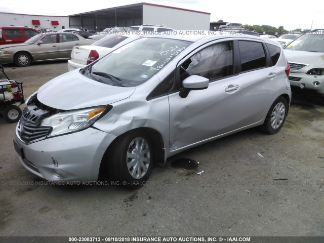 3N1CE2CP4FL389582 - 2015 NISSAN VERSA NOTE S/S PLUS/SV/SL/SR GRAY photo 2