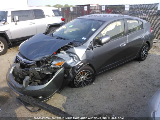 JHMZE2H57DS005855 - 2013 HONDA INSIGHT LX GRAY photo 2