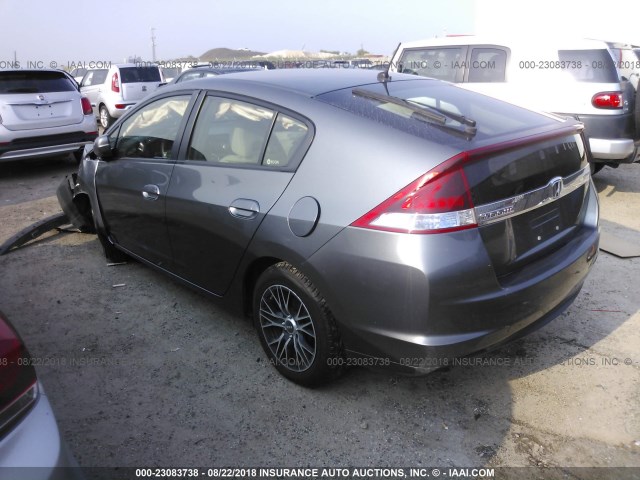 JHMZE2H57DS005855 - 2013 HONDA INSIGHT LX GRAY photo 3