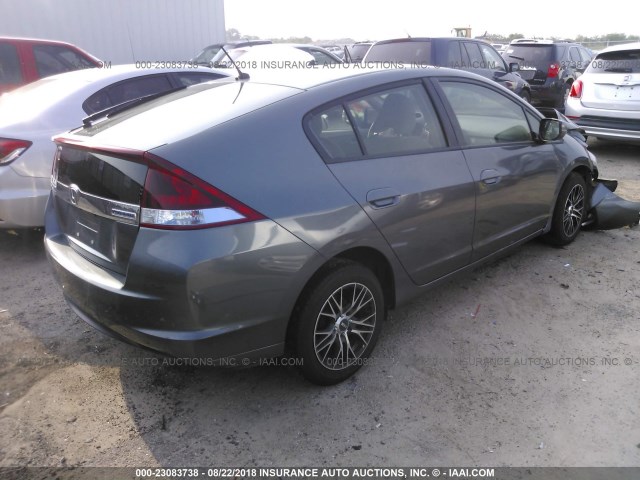 JHMZE2H57DS005855 - 2013 HONDA INSIGHT LX GRAY photo 4