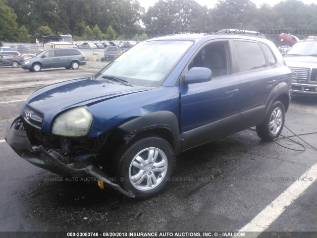 KM8JN72D96U259565 - 2006 HYUNDAI TUCSON GLS/LIMITED BLUE photo 2