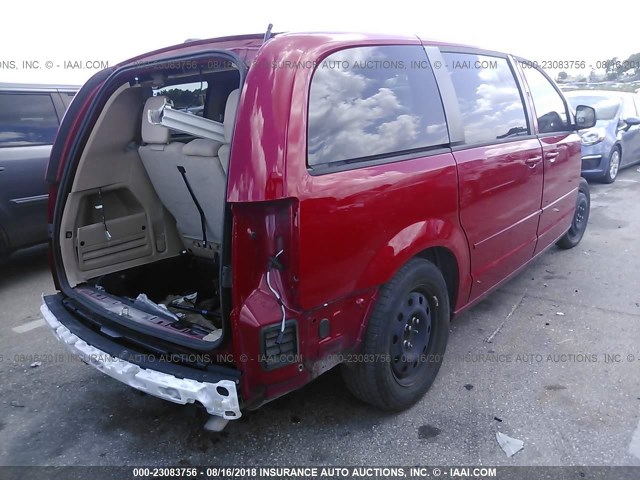 2C4RDGBG8FR603582 - 2015 DODGE GRAND CARAVAN SE RED photo 4