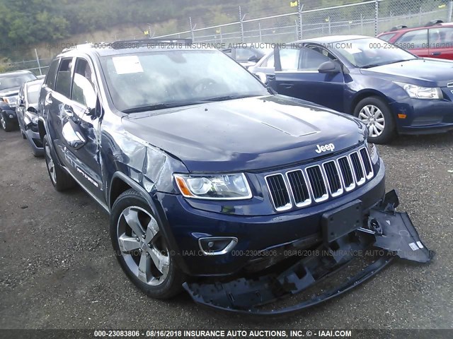 1C4RJFBG3EC308447 - 2014 JEEP GRAND CHEROKEE LIMITED Dark Blue photo 1