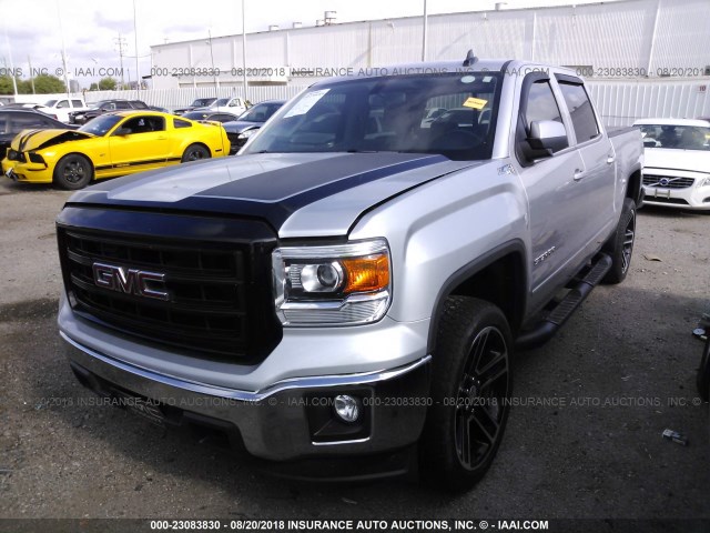 3GTU2UEC4FG246544 - 2015 GMC SIERRA K1500 SLE SILVER photo 2