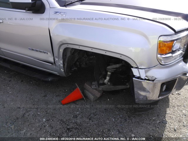 3GTU2UEC4FG246544 - 2015 GMC SIERRA K1500 SLE SILVER photo 6