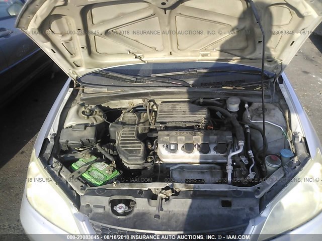 1HGEM22344L080521 - 2004 HONDA CIVIC DX VP SILVER photo 10