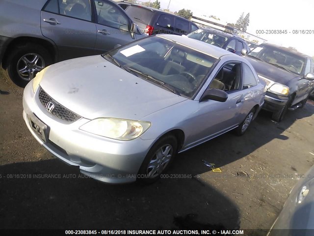 1HGEM22344L080521 - 2004 HONDA CIVIC DX VP SILVER photo 2