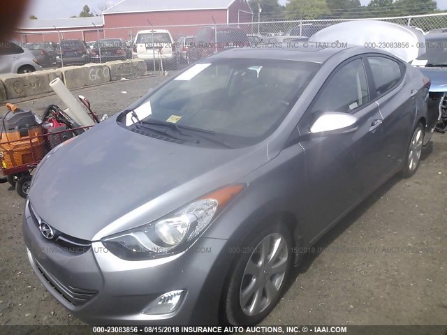 KMHDH4AE4DU944521 - 2013 HYUNDAI ELANTRA GLS/LIMITED SILVER photo 2