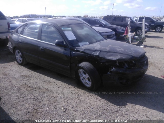 KMHDN56D35U136290 - 2005 HYUNDAI ELANTRA BLACK photo 1