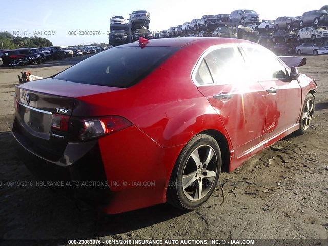 JH4CU2F8XCC018467 - 2012 ACURA TSX SE RED photo 4