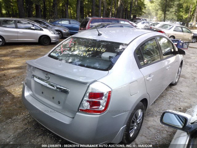 3N1AB6AP0BL640540 - 2011 NISSAN SENTRA 2.0/2.0S/SR/2.0SL SILVER photo 4